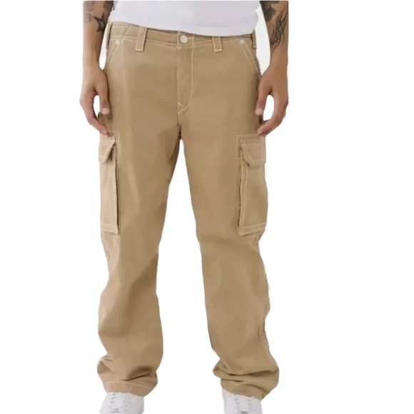 True Religion Cargo Pants Men’s Size 36 Khaki Travertine - Picture 1 of 12